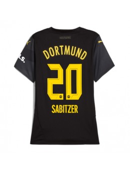 Borussia Dortmund Marcel Sabitzer #20 Replika Borta Kläder Dam 2024-25 Kortärmad